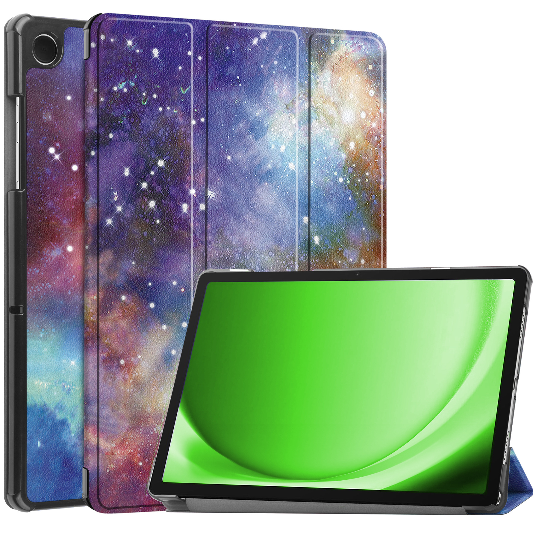 BASEY. Hoesje Geschikt voor Samsung Galaxy Tab A9 Hoes Case Tablet Hoesje Tri-fold - Hoes Geschikt voor Samsung Tab A9 Hoesje Hard Cover Bookcase Hoes - Galaxy