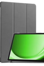 BASEY. Hoesje Geschikt voor Samsung Galaxy Tab A9 Hoes Case Tablet Hoesje Tri-fold - Hoes Geschikt voor Samsung Tab A9 Hoesje Hard Cover Bookcase Hoes - Grijs