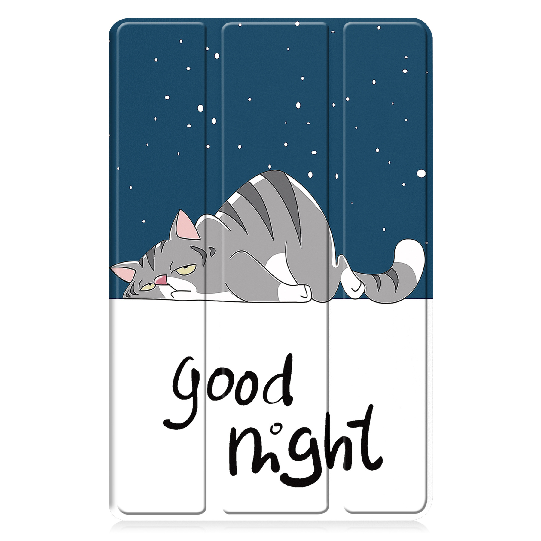 BASEY. Hoesje Geschikt voor Samsung Galaxy Tab A9 Hoes Case Tablet Hoesje Tri-fold - Hoes Geschikt voor Samsung Tab A9 Hoesje Hard Cover Bookcase Hoes - Kat