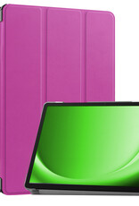 BASEY. Hoesje Geschikt voor Samsung Galaxy Tab A9 Hoes Case Tablet Hoesje Tri-fold - Hoes Geschikt voor Samsung Tab A9 Hoesje Hard Cover Bookcase Hoes - Paars