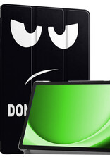 BASEY. Hoesje Geschikt voor Samsung Galaxy Tab A9 Hoes Case Tablet Hoesje Tri-fold - Hoes Geschikt voor Samsung Tab A9 Hoesje Hard Cover Bookcase Hoes - Don't Touch Me