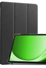 BASEY. Hoesje Geschikt voor Samsung Galaxy Tab A9 Hoes Case Tablet Hoesje Tri-fold - Hoes Geschikt voor Samsung Tab A9 Hoesje Hard Cover Bookcase Hoes - Zwart