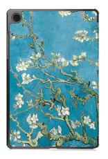 NoXx Hoesje Geschikt voor Samsung Galaxy Tab A9 Hoesje Case Hard Cover Hoes Book Case - Bloesem