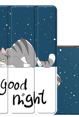 NoXx Hoesje Geschikt voor Samsung Galaxy Tab A9 Hoesje Case Hard Cover Hoes Book Case - Kat