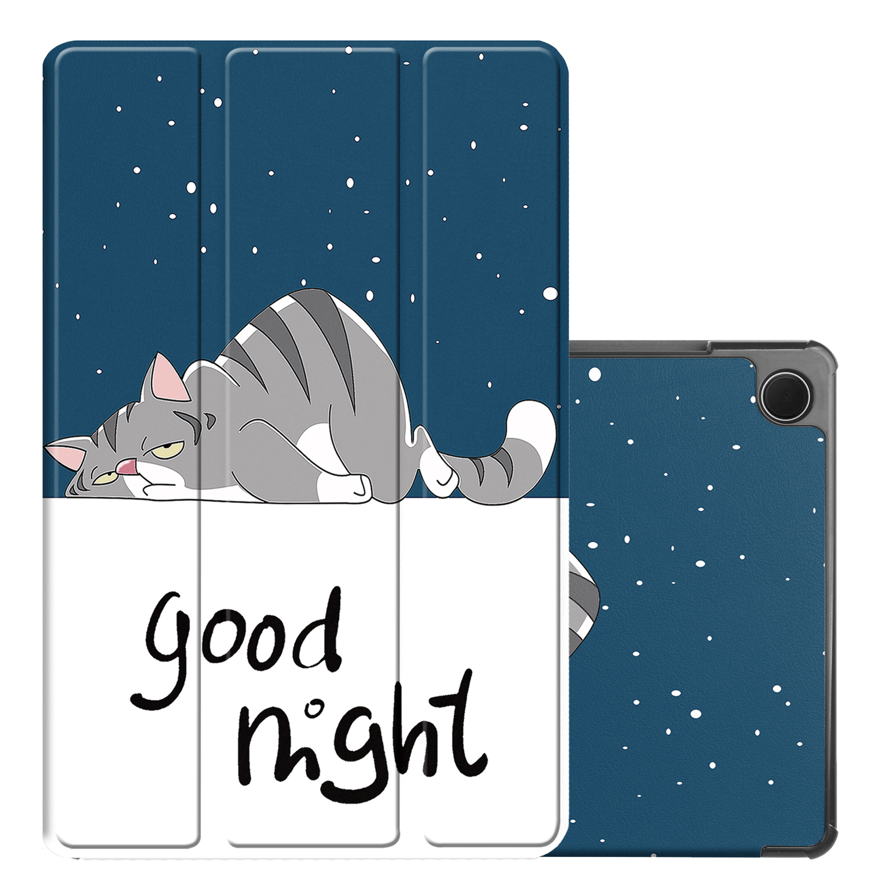 NoXx Hoesje Geschikt voor Samsung Galaxy Tab A9 Hoesje Case Hard Cover Hoes Book Case - Kat