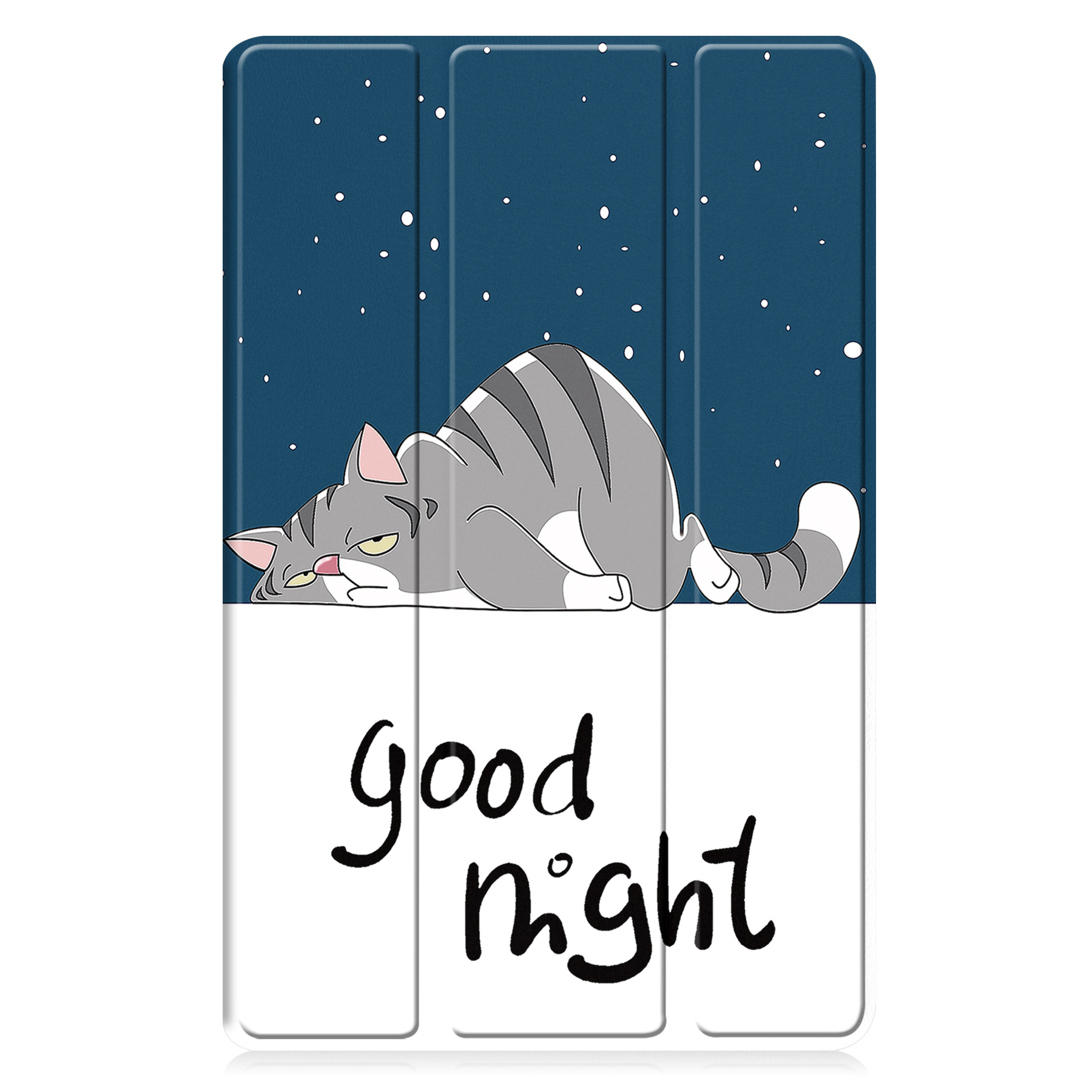 Nomfy Hoes Geschikt voor Samsung Galaxy Tab A9 Hoes Tri-fold Tablet Hoesje Case - Hoesje Geschikt voor Samsung Tab A9 Hoesje Hardcover Bookcase - Kat