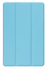 Nomfy Hoes Geschikt voor Samsung Galaxy Tab A9 Hoes Tri-fold Tablet Hoesje Case - Hoesje Geschikt voor Samsung Tab A9 Hoesje Hardcover Bookcase - Lichtblauw