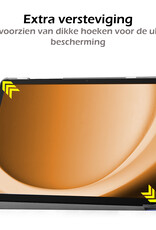 Nomfy Hoes Geschikt voor Samsung Galaxy Tab A9 Hoes Tri-fold Tablet Hoesje Case - Hoesje Geschikt voor Samsung Tab A9 Hoesje Hardcover Bookcase - Lichtblauw