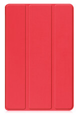 Nomfy Hoes Geschikt voor Samsung Galaxy Tab A9 Hoes Tri-fold Tablet Hoesje Case - Hoesje Geschikt voor Samsung Tab A9 Hoesje Hardcover Bookcase - Rood