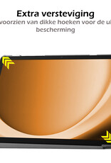 Nomfy Hoes Geschikt voor Samsung Galaxy Tab A9 Hoes Tri-fold Tablet Hoesje Case - Hoesje Geschikt voor Samsung Tab A9 Hoesje Hardcover Bookcase - Vlinders