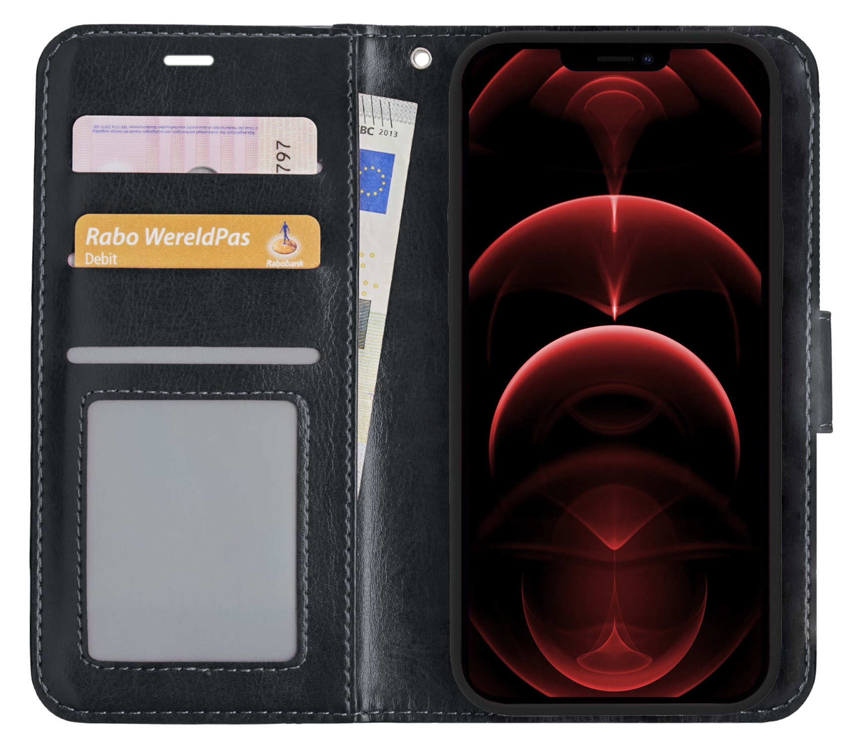 Nomfy Hoesje Geschikt voor iPhone 13 Pro Max Hoesje 2-in-1 Bookcase Hoes Case Uitneembaar - Hoes Geschikt voor iPhone 13 Pro Max Hoes Cover - Zwart