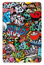 BASEY. Hoesje Geschikt voor Samsung Galaxy Tab A9 Plus Hoes Case Tablet Hoesje Tri-fold - Hoes Geschikt voor Samsung Tab A9 Plus Hoesje Hard Cover Bookcase Hoes - Graffity