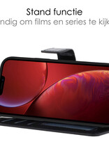 NoXx Hoes Geschikt voor iPhone 13 Pro Max Hoesje Bookcase Hoes 2-in-1 Uitneembaar Cover Hard Case - Zwart