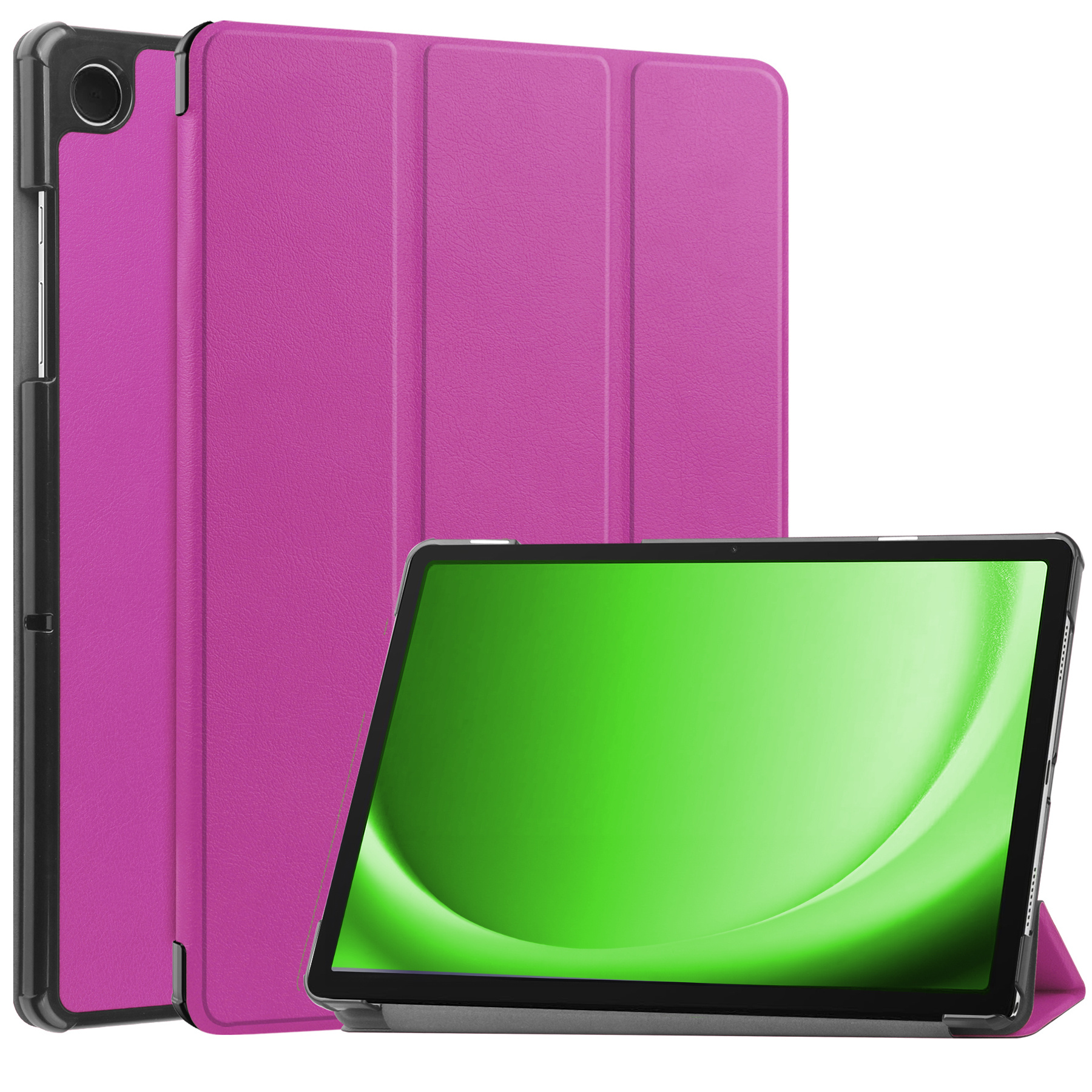BASEY. Hoesje Geschikt voor Samsung Galaxy Tab A9 Plus Hoes Case Tablet Hoesje Tri-fold - Hoes Geschikt voor Samsung Tab A9 Plus Hoesje Hard Cover Bookcase Hoes - Paars