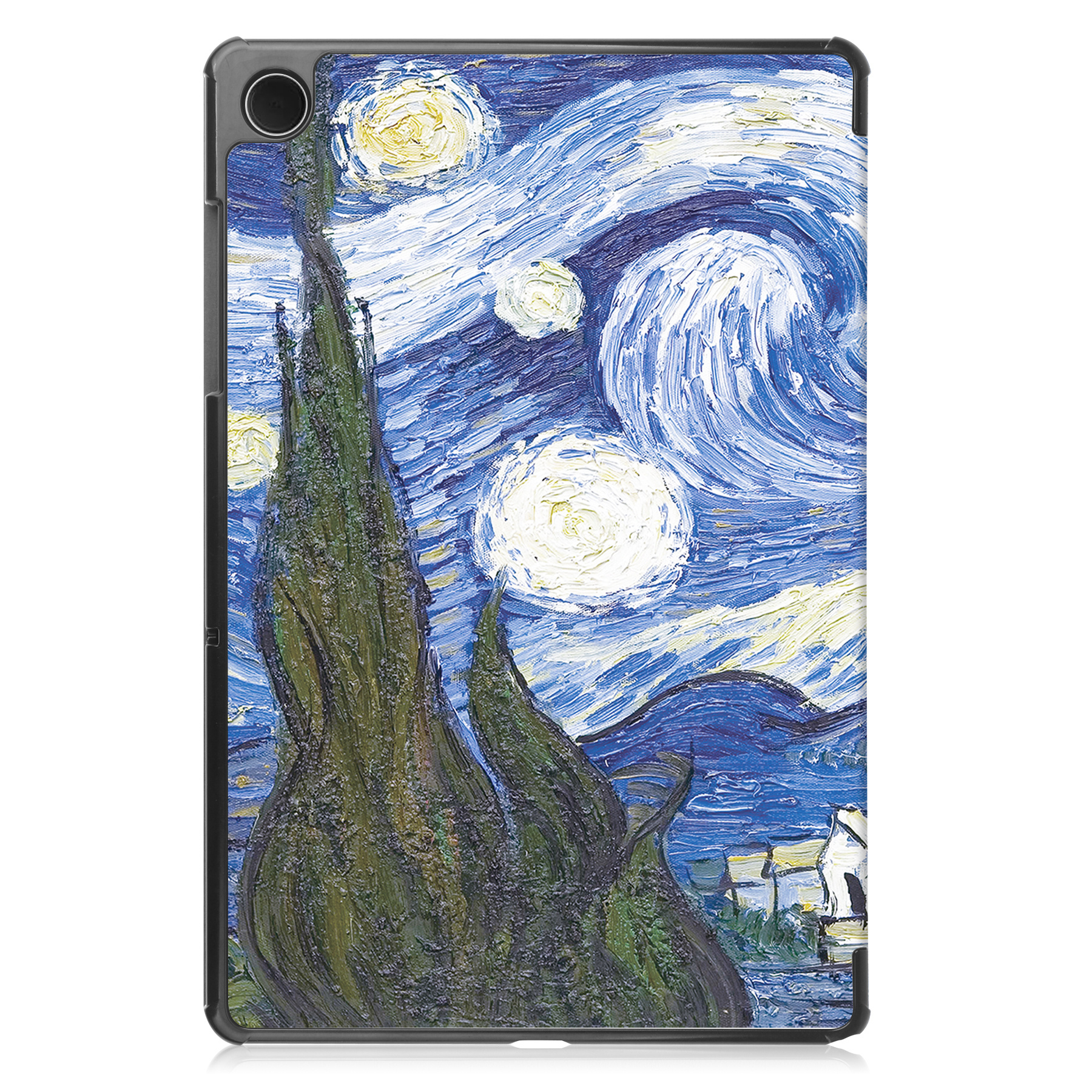 BASEY. Hoesje Geschikt voor Samsung Galaxy Tab A9 Plus Hoes Case Tablet Hoesje Tri-fold - Hoes Geschikt voor Samsung Tab A9 Plus Hoesje Hard Cover Bookcase Hoes - Sterrenhemel