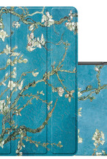 NoXx Hoesje Geschikt voor Samsung Galaxy Tab A9 Plus Hoesje Case Hard Cover Hoes Book Case - Bloesem