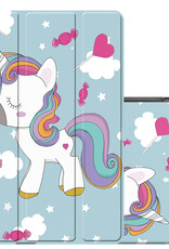 NoXx Hoesje Geschikt voor Samsung Galaxy Tab A9 Plus Hoesje Case Hard Cover Hoes Book Case - Eenhoorn