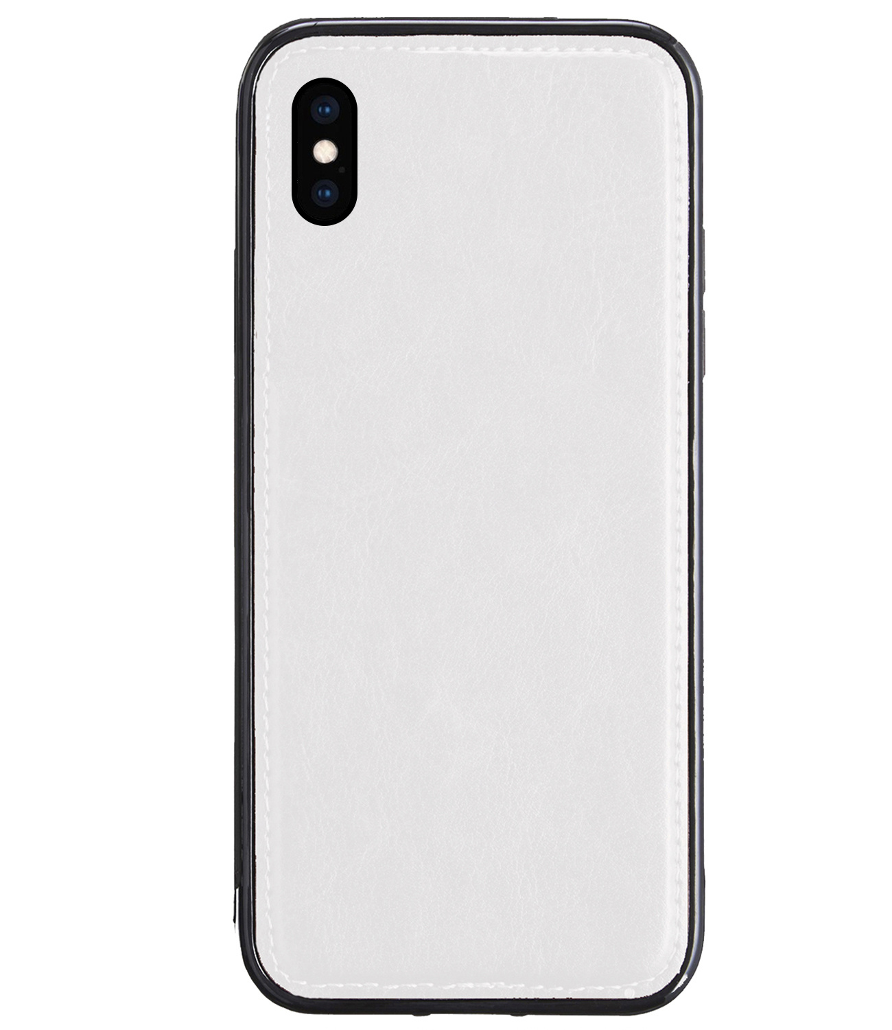 BASEY. Hoes Geschikt vooriPhone X Hoesje Bookcase Hoes 2-in-1 Cover - Hoesje Geschikt voor iPhone X Hoes 2-in-1 Hoesje Case - Wit