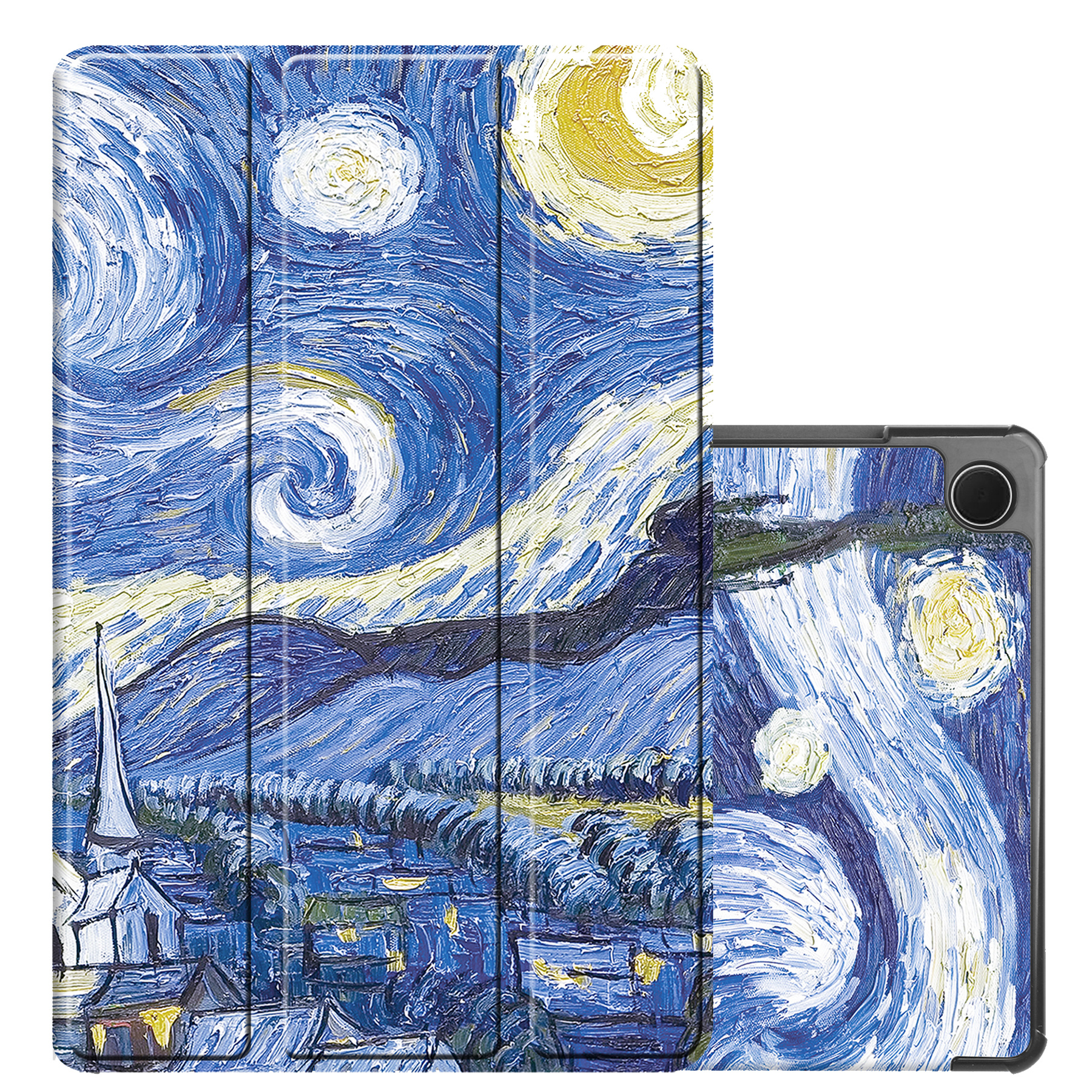 NoXx Hoesje Geschikt voor Samsung Galaxy Tab A9 Plus Hoesje Case Hard Cover Hoes Book Case - Sterrenhemel