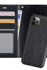 Nomfy Hoesje Geschikt voor iPhone 13 Pro Hoesje 2-in-1 Bookcase Hoes Case Uitneembaar - Hoes Geschikt voor iPhone 13 Pro Hoes Cover - Zwart