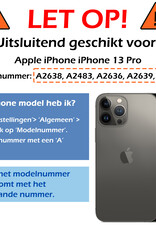 Nomfy Hoesje Geschikt voor iPhone 13 Pro Hoesje 2-in-1 Bookcase Hoes Case Uitneembaar - Hoes Geschikt voor iPhone 13 Pro Hoes Cover - Zwart