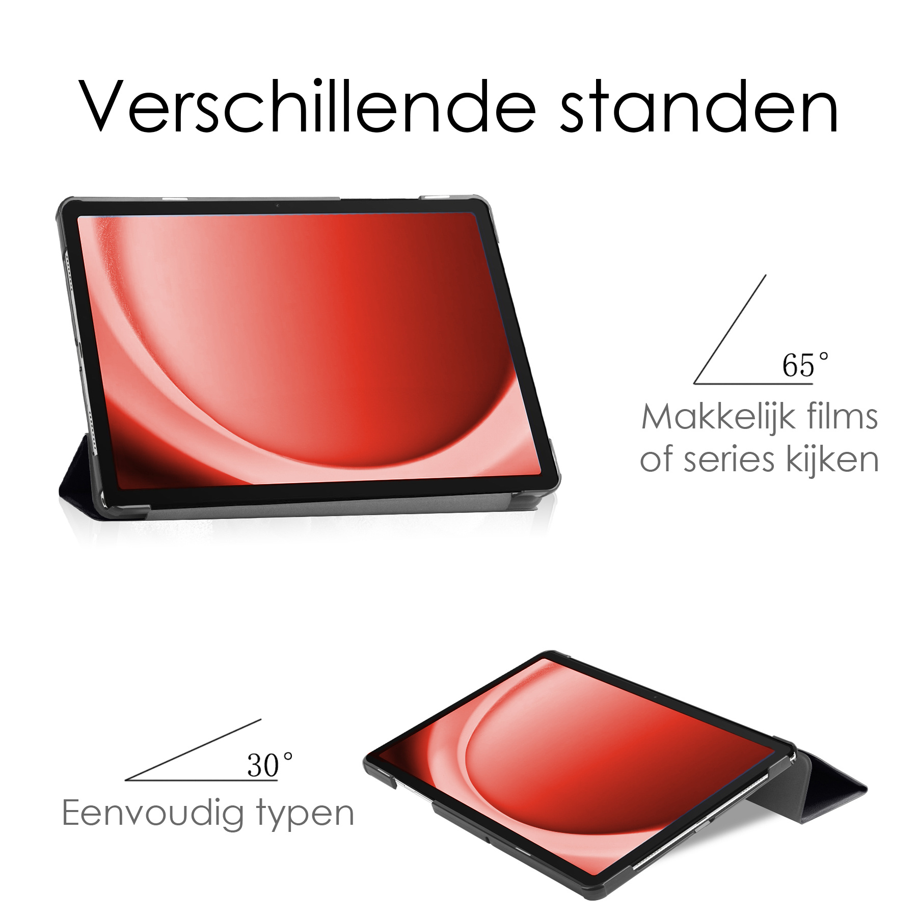 NoXx Hoesje Geschikt voor Samsung Galaxy Tab A9 Plus Hoesje Case Hard Cover Hoes Book Case - Don't Touch Me