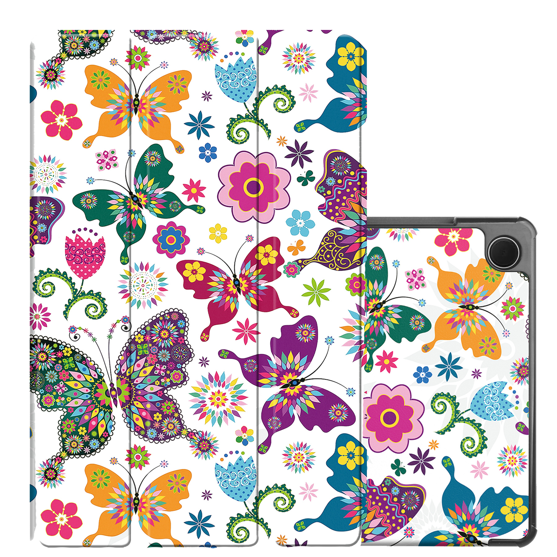 NoXx Hoesje Geschikt voor Samsung Galaxy Tab A9 Plus Hoesje Case Hard Cover Hoes Book Case - Vlinders
