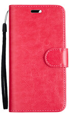 Nomfy Hoesje Geschikt voor iPhone 13 Pro Hoesje 2-in-1 Bookcase Hoes Case Uitneembaar - Hoes Geschikt voor iPhone 13 Pro Hoes Cover - Donkerroze