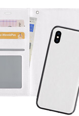 Nomfy Hoesje Geschikt voor iPhone X Hoesje 2-in-1 Bookcase Hoes Case Uitneembaar - Hoes Geschikt voor iPhone X Hoes Cover - Wit