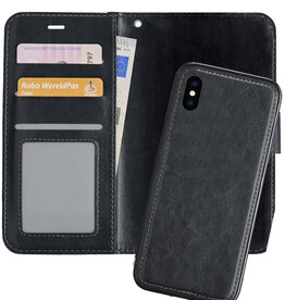 Nomfy Nomfy iPhone X 2-in-1 Hoesje BookCase Uitneembaar - Zwart