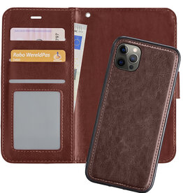 Nomfy Nomfy iPhone 13 Pro 2-in-1 Hoesje BookCase Uitneembaar - Bruin
