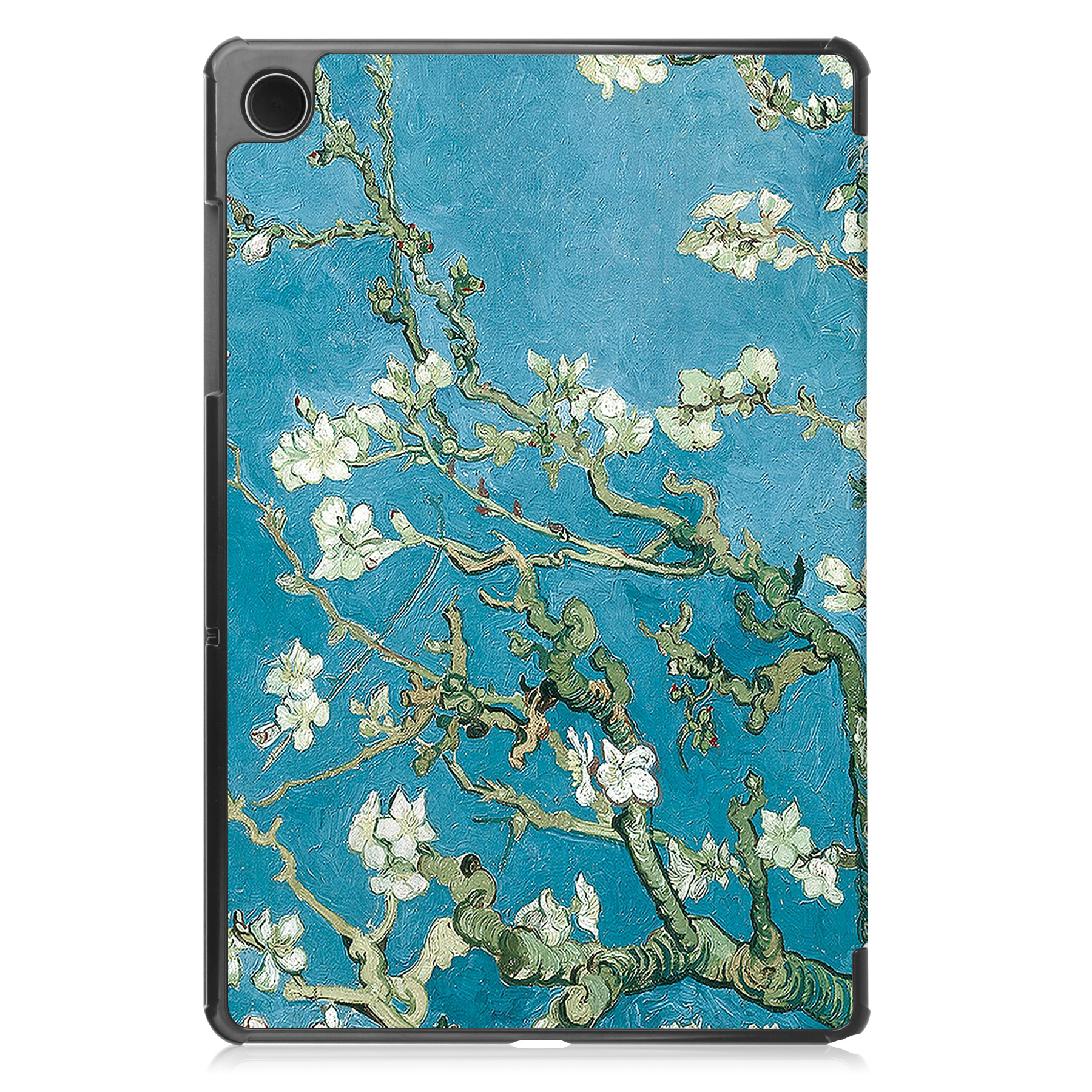 Nomfy Hoes Geschikt voor Samsung Galaxy Tab A9 Plus Hoes Tri-fold Tablet Hoesje Case - Hoesje Geschikt voor Samsung Tab A9 Plus Hoesje Hardcover Bookcase - Bloesem