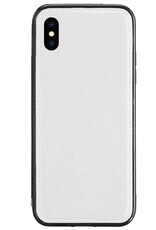 BASEY. Hoes Geschikt voor iPhone Xs Hoesje Bookcase Hoes 2-in-1 Cover - Hoesje Geschikt voor iPhone Xs Hoes 2-in-1 Hoesje Case - Wit