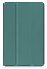 Nomfy Hoes Geschikt voor Samsung Galaxy Tab A9 Plus Hoes Tri-fold Tablet Hoesje Case - Hoesje Geschikt voor Samsung Tab A9 Plus Hoesje Hardcover Bookcase - Donkergroen