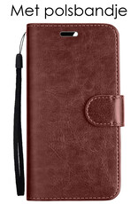 NoXx Hoes Geschikt voor iPhone Xs Hoesje Bookcase Hoes 2-in-1 Uitneembaar Cover Hard Case - Bruin