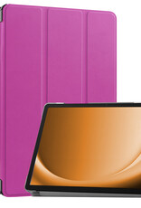 Nomfy Hoes Geschikt voor Samsung Galaxy Tab A9 Plus Hoes Tri-fold Tablet Hoesje Case - Hoesje Geschikt voor Samsung Tab A9 Plus Hoesje Hardcover Bookcase - Paars