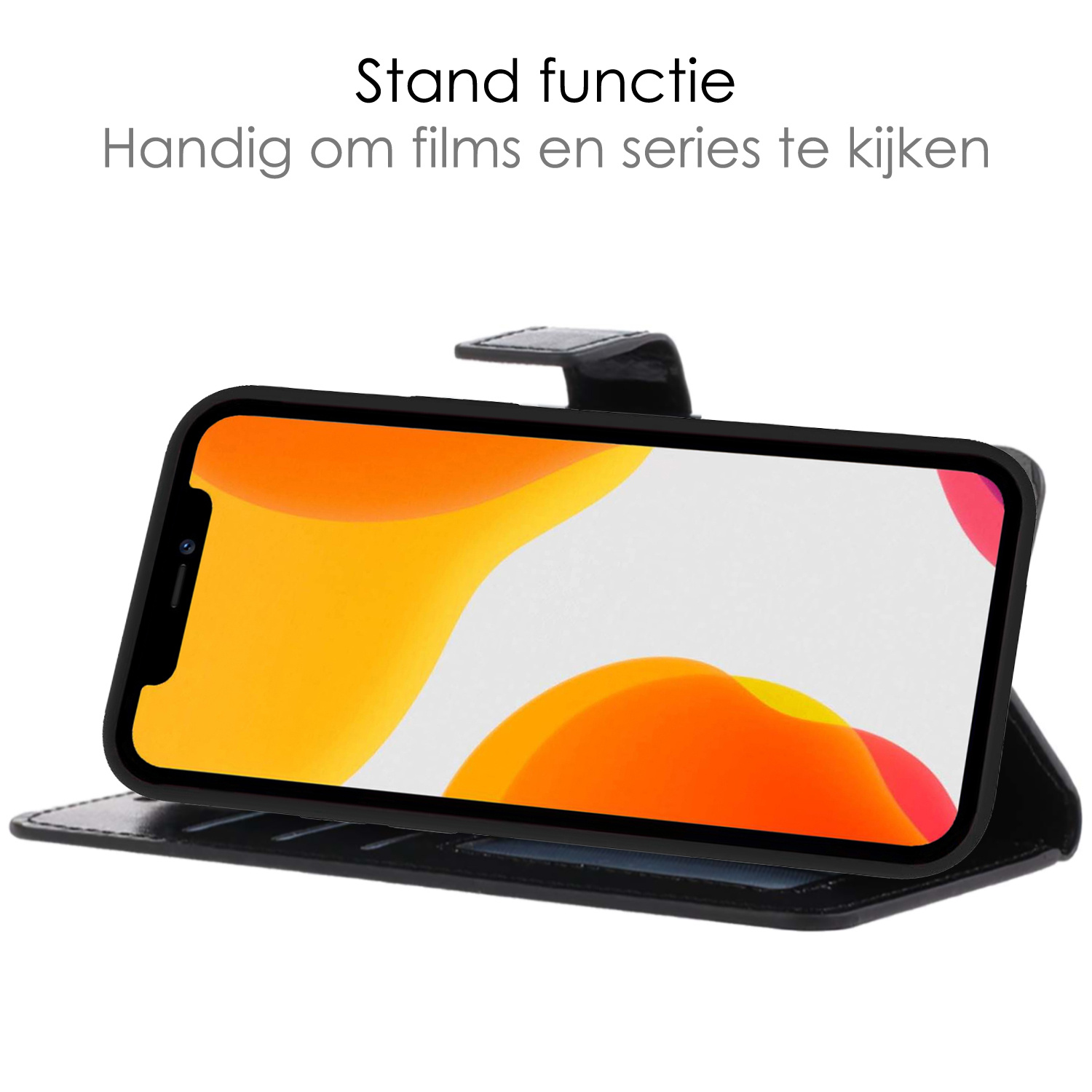 NoXx Hoes Geschikt voor iPhone Xs Hoesje Bookcase Hoes 2-in-1 Uitneembaar Cover Hard Case - Zwart