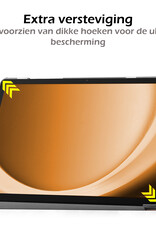 Nomfy Hoes Geschikt voor Samsung Galaxy Tab A9 Plus Hoes Tri-fold Tablet Hoesje Case - Hoesje Geschikt voor Samsung Tab A9 Plus Hoesje Hardcover Bookcase - Rosé goud