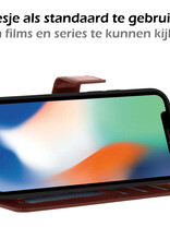 Nomfy Hoesje Geschikt voor iPhone Xs Hoesje 2-in-1 Bookcase Hoes Case Uitneembaar - Hoes Geschikt voor iPhone Xs Hoes Cover - Bruin