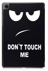 Nomfy Hoes Geschikt voor Samsung Galaxy Tab A9 Plus Hoes Tri-fold Tablet Hoesje Case - Hoesje Geschikt voor Samsung Tab A9 Plus Hoesje Hardcover Bookcase - Don't Touch Me