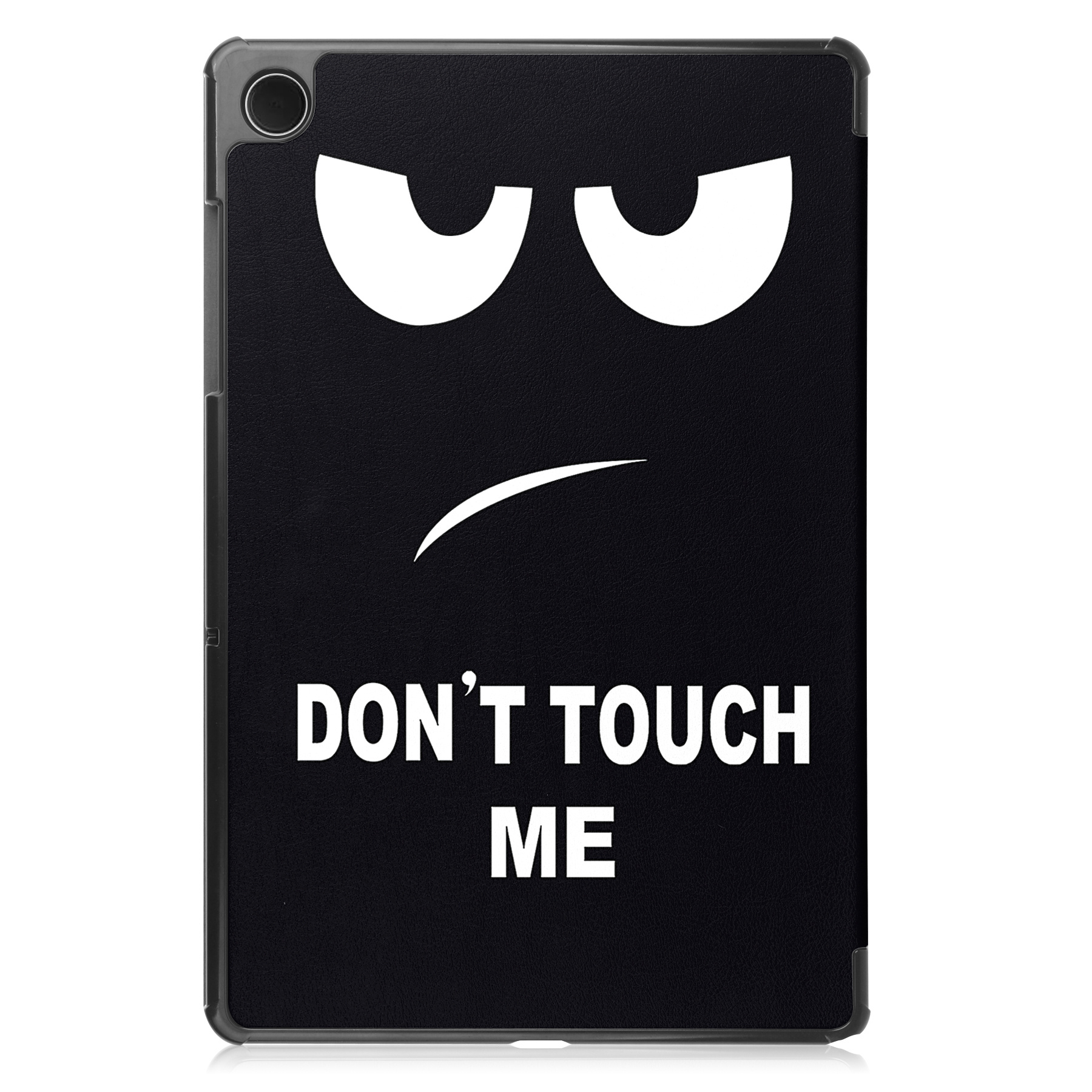 Nomfy Hoes Geschikt voor Samsung Galaxy Tab A9 Plus Hoes Tri-fold Tablet Hoesje Case - Hoesje Geschikt voor Samsung Tab A9 Plus Hoesje Hardcover Bookcase - Don't Touch Me