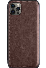 BASEY. Hoes Geschikt voor iPhone 13 Pro Hoesje Bookcase Hoes 2-in-1 Cover - Hoesje Geschikt voor iPhone 13 Pro Hoes 2-in-1 Hoesje Case - Bruin