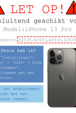 BASEY. Hoes Geschikt voor iPhone 13 Pro Hoesje Bookcase Hoes 2-in-1 Cover - Hoesje Geschikt voor iPhone 13 Pro Hoes 2-in-1 Hoesje Case - Bruin