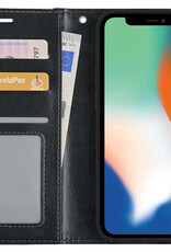 Nomfy Hoesje Geschikt voor iPhone Xs Hoesje 2-in-1 Bookcase Hoes Case Uitneembaar - Hoes Geschikt voor iPhone Xs Hoes Cover - Zwart