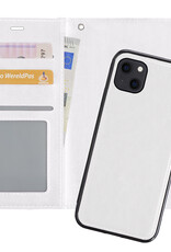 Nomfy Hoesje Geschikt voor iPhone 13 Hoesje 2-in-1 Bookcase Hoes Case Uitneembaar - Hoes Geschikt voor iPhone 13 Hoes Cover - Wit