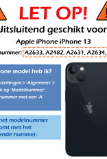 Nomfy Hoesje Geschikt voor iPhone 13 Hoesje 2-in-1 Bookcase Hoes Case Uitneembaar - Hoes Geschikt voor iPhone 13 Hoes Cover - Donkerroze