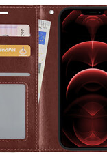 Nomfy Hoesje Geschikt voor iPhone 13 Hoesje 2-in-1 Bookcase Hoes Case Uitneembaar - Hoes Geschikt voor iPhone 13 Hoes Cover - Bruin