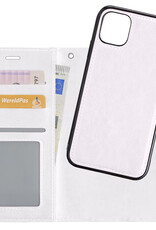 NoXx Hoes Geschikt voor iPhone 13 Hoesje Bookcase Hoes 2-in-1 Uitneembaar Cover Hard Case - Wit
