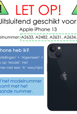 NoXx Hoes Geschikt voor iPhone 13 Hoesje Bookcase Hoes 2-in-1 Uitneembaar Cover Hard Case - Wit