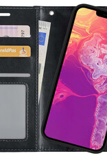 BASEY. Hoes Geschikt voor iPhone 13 Hoesje Bookcase Hoes 2-in-1 Cover - Hoesje Geschikt voor iPhone 13 Hoes 2-in-1 Hoesje Case - Zwart